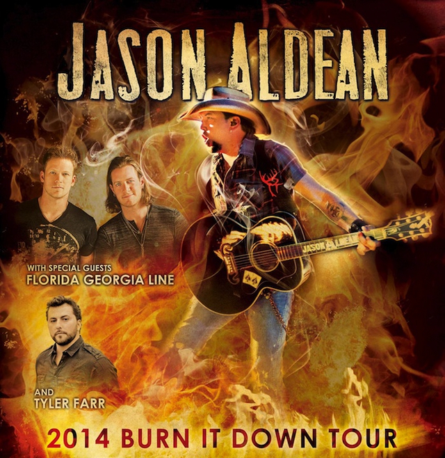 Jason Aldean Announces Dates for “Burn It Down” Tour 2014