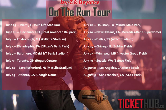 Beyonce, Jay-Z Announced Dates for On The Run Summer Stadium Tour